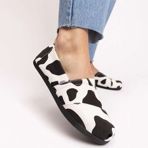 TOMS Cow Print Alpargata Slip-on Shoes